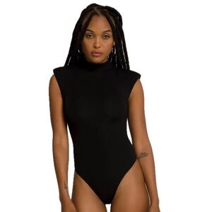 Good American Mock Neck Power Bodysuit Size 8